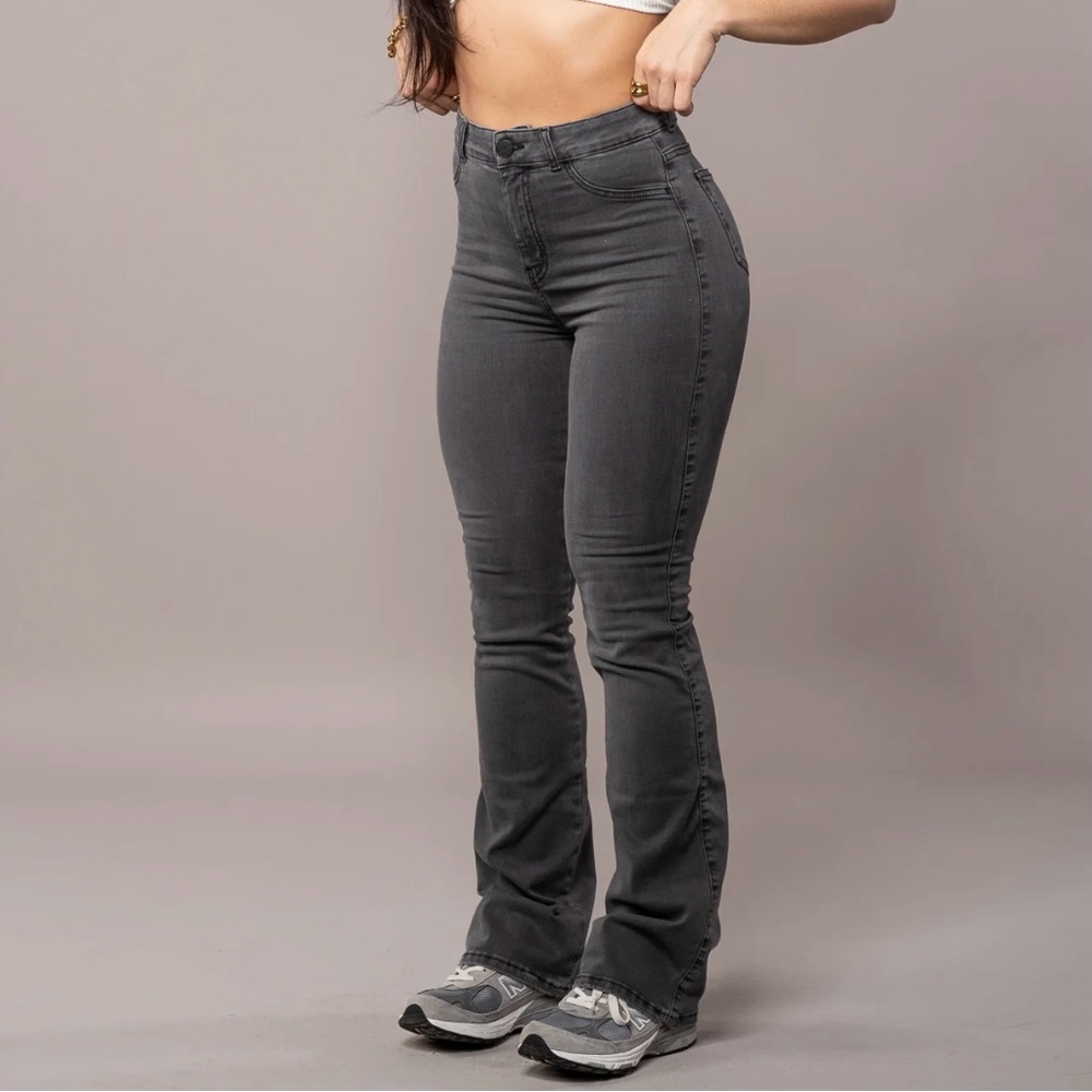 FITJEANS Flared Gray Jeans Size Small stretchy